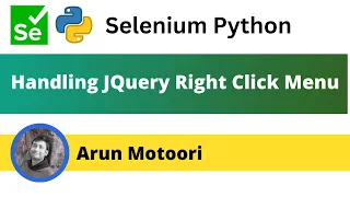 Handling JQuery Right Click Menu using Selenium Python Selenium Python