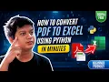 How to Convert PDF to Excel Using Python in Minutes