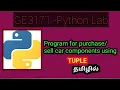 GE3171 - Python PSPP lab program using tuple