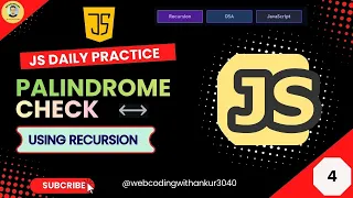 Palindrome Check Using Recursion in JavaScript Beginner Friendly Tutorial