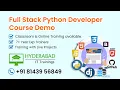 Full Stack Python Developer Course in Hyderabad Full stack with Python DJango Training Hyderabad