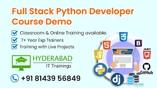 Full Stack Python Developer Course in Hyderabad Full stack with Python DJango Training Hyderabad