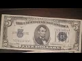 1934 Series Silver Certificate BLUE SEAL 5 Dollar Bill