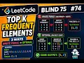 Top K Frequent Elements 2 Ways Brute Force Optimal LeetCode 347 Blind 75
