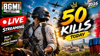 🔴 BGMI LIVE 2026 🔥 50 KILLS CHALLENGE | INSANE RUSH GAMEPLAY
