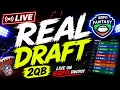 LIVE REAL FANTASY FOOTBALL DRAFT ON ESPN FANTASY 2QB REDRAFT