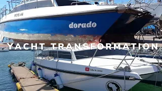 ABANDONED SAILBOAT 2 Year Yacht Rebuild in 7 Minutes! ⛵