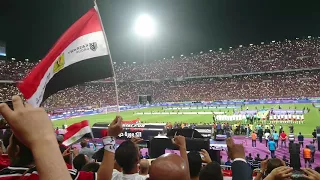 النشيد الوطنى المصرى يهز استاد برج العرب فى مباراة الصعود دندنها