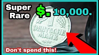 German 1 Deutsche mark 1950 coin value at heritage auction One Deutsch mark worth money