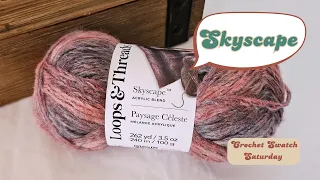 Loops Threads Skyscape in Navy Silver Crochet Swatch Saturday