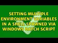 Setting multiple environment variables in a shell spawned via windows batch script 2 Solutions