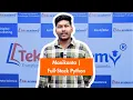 Full-Stack Python Course Student Testimonial - Manikanta Hyderabad
