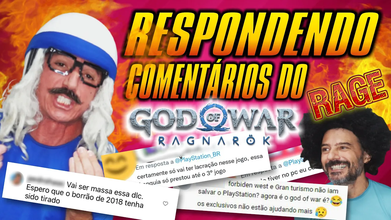 Respondendo Comentários sobre God of War Ragnarok - RAGE - Irmãos Piologo Games #godofwarragnarok