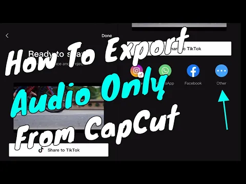 Download MP3 Export Audio Only On CapCut (App) | IOS & Android