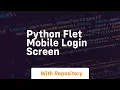 Python flet mobile login screen