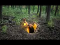 Building the most secret dugout for survival. Bushcraft. Survival. Dugout.