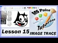 MS Paint Tutorials Lesson 15 How to Trace a Drawing or Painting