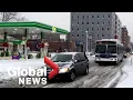 Powerful winter storm causes commuter chaos in northeastern US
