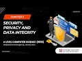 AS A Level Computer Science 9618 - Chapter 9 Security Privacy and Data Integrity