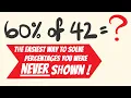 Solve Percentages in Your Head in seconds - Easy Percentage Trick