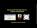 Calculate Program Execution Time in MATLAB