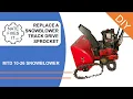 Snowblower track replacement fix a broken drive sprocket on a MTD track-drive snowblower
