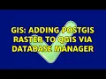 GIS Adding PostGIS raster to QGIS via database manager