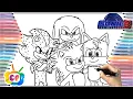 Sonic 3 new team Sonic coloring pages NEW Sonic coloring pages movie