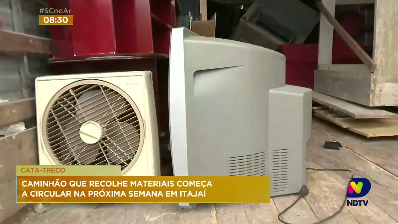 Coleta de lixo de Itajaí começará a recolher móveis, eletrônicos e eletrodomésticos