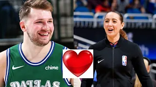 Luka Doncic and Referee Ashley Morley-Gleich I m foul-in-love with you