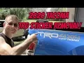 Toyota Tacoma TRD Offroad 2020 Sticker Removal
