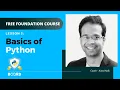 Basics of Python Python for Data Science Foundation Course Board Infinity