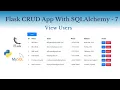 Flask CRUD Application With SQLAlchemy - View Users
