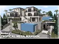 BLOXBURG Modern Tropical Mega Mansion Speedbuild Roblox House Build