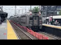 Two NJ Transit Trains at Red Bank Rail Station also NJ Transit Suspended rail schedules