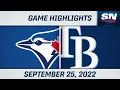 MLB Highlights Blue Jays vs Rays - September 25 2022