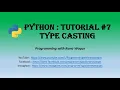 Python Type Casting in python Python Data Science