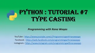 Python Type Casting in python Python Data Science
