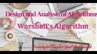 Module4 Warshall s Algorithm by Sumangala Biradar
