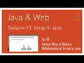 Array in Java Various Ways to Declare Multidimensional Arrays in Java