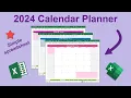 2024 Calendar Planner Spreadsheet