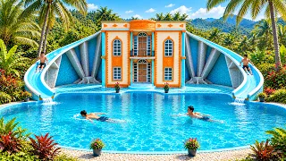 Amazing Tropical Mansion Pool with Epic Water Slides!
