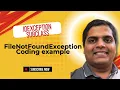 FileNotFound Exception in Java Exception Handling