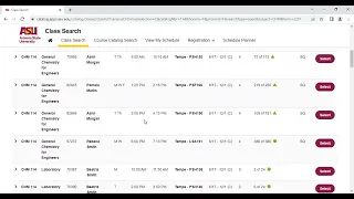 ASU Class Search