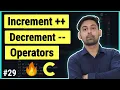 Increment And Decrement Operators In C Full Lecture In Hindi By Nirbhay Kaushik