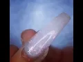 How To Milky White Opal Glitter Nail shaping coffin nails