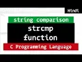 Compare 2 String Values using strcmp function in c programming Tutorial in Hindi