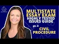 MEE HIGHLY TESTED ISSUES GUIDE Part 4 - CIVIL PROCEDURE