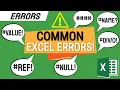 Fix 6 Common Excel Errors in 1