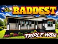 This HUGE triple wide mobile home will BLOW your MIND Prefab House Tour